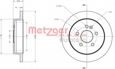 METZGER 6110491 -  Тормозной диск