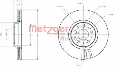 METZGER 6110521 -  Тормозной диск