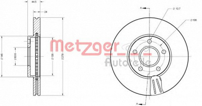 METZGER 6110524 -  Тормозной диск