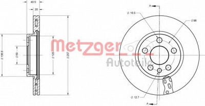 METZGER 6110528 -  Тормозной диск