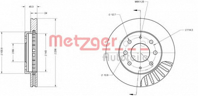 METZGER 6110546 -  Тормозной диск