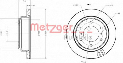 METZGER 6110549 -  Тормозной диск