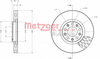 METZGER 6110558 -  Тормозной диск
