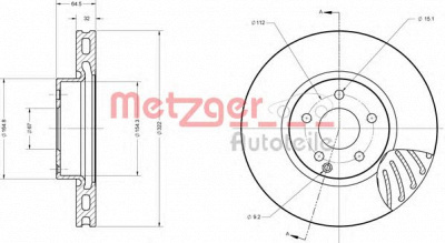 METZGER 6110573 -  Тормозной диск