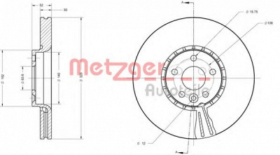 METZGER 6110575 -  Тормозной диск