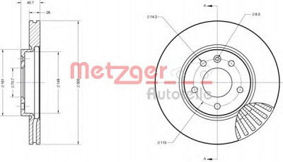 METZGER 6110583 -  Тормозной диск