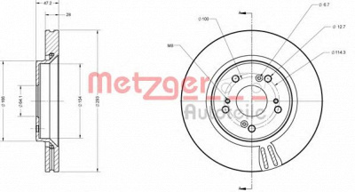 METZGER 6110584 -  Тормозной диск