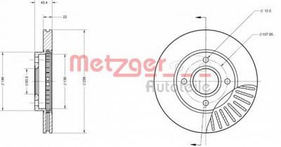 METZGER 6110586 -  Тормозной диск