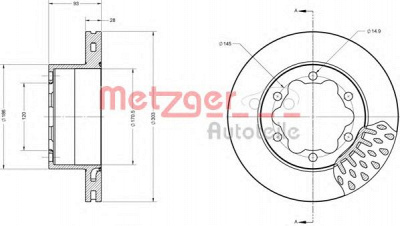 METZGER 6110591 -  Тормозной диск