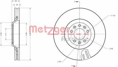 METZGER 6110598 -  Тормозной диск