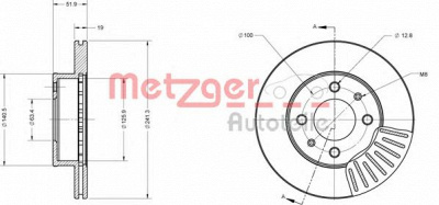METZGER 6110618 -  Тормозной диск