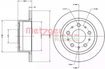 METZGER 6110647 -  Тормозной диск