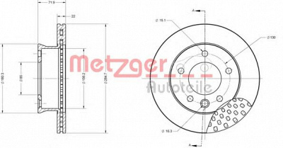 METZGER 6110676 -  Тормозной диск