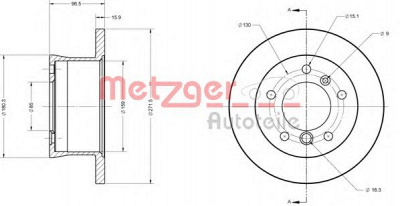 METZGER 6110677 -  Тормозной диск