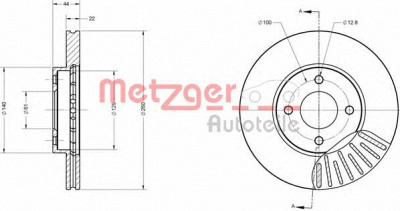 METZGER 6110680 -  Тормозной диск