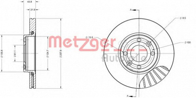 METZGER 6110681 -  Тормозной диск