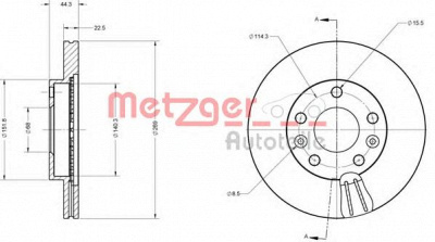 METZGER 6110683 -  Тормозной диск