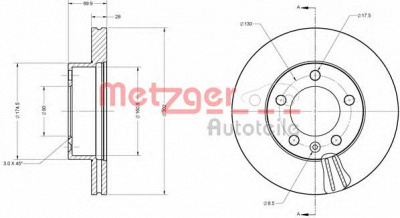 METZGER 6110687 -  Тормозной диск