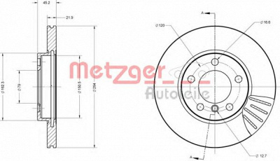 METZGER 6110692 -  Тормозной диск