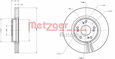 METZGER 6110706 -  Тормозной диск