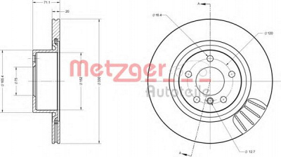 METZGER 6110719 -  Тормозной диск