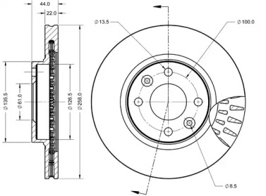 METZGER 6110727 -  Тормозной диск