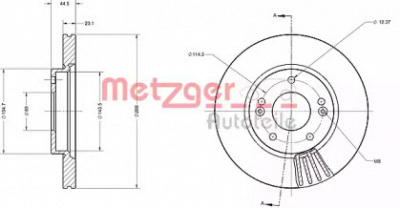 METZGER 6110738 -  Тормозной диск