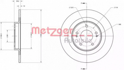 METZGER 6110741 -  Тормозной диск