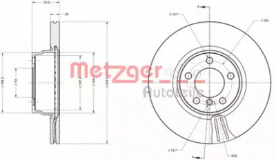 METZGER 6110743 -  Тормозной диск