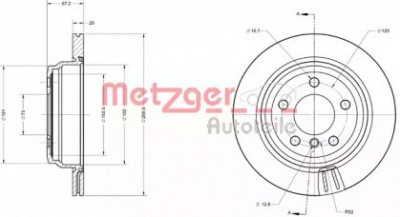 METZGER 6110744 -  Тормозной диск