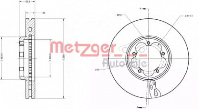 METZGER 6110745 -  Тормозной диск