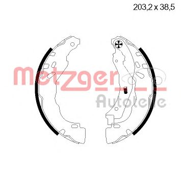 METZGER mg124 -  Комплект тормозных колодок