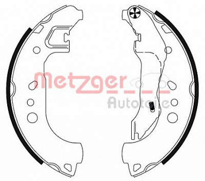 METZGER mg132 -  Колодки тормозные барабанные, комплект
