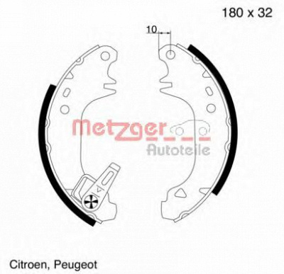 METZGER mg508 -  Комплект тормозных колодок