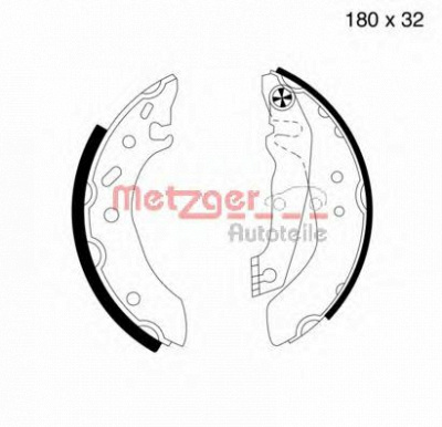 METZGER mg538 -  Комплект тормозных колодок