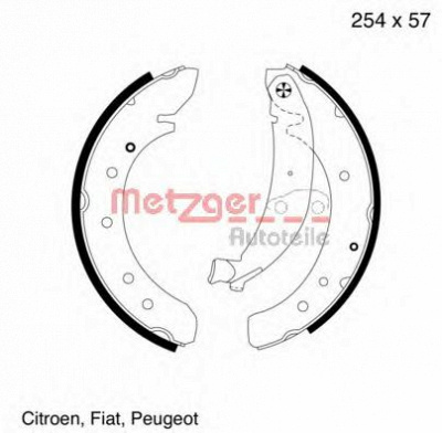 METZGER mg620 -  Комплект тормозных колодок
