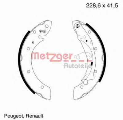 METZGER mg634 -  Комплект тормозных колодок