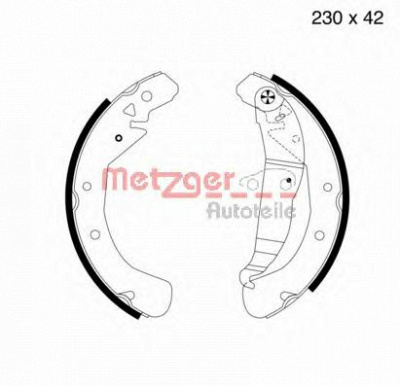 METZGER mg672 -  Комплект тормозных колодок