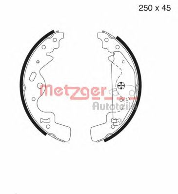 METZGER mg986 -  Комплект тормозных колодок