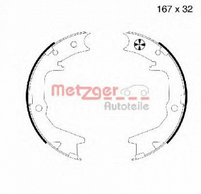 METZGER mg994 -  Комплект тормозных колодок, стояночная тормозная система