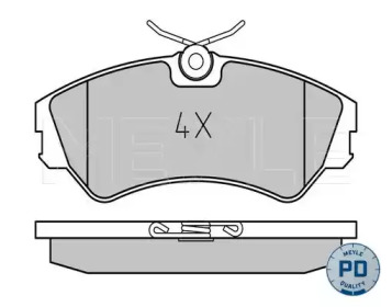 MEYLE 0252012419pd -  Колодки тормозные дисковые передние, комплект Platinum Pad