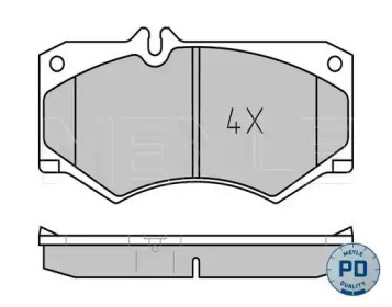 MEYLE 0252078418pd -  Колодки тормозные дисковые передние, комплект Platinum Pad