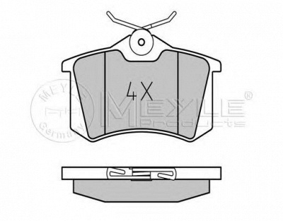 MEYLE 0252096117pd -  Колодки тормозные дисковые задниеие, комплект Platinum Pad