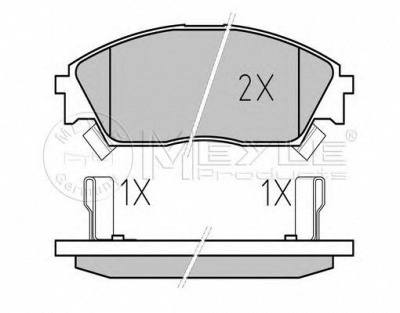 MEYLE 0252132215w -  Комплект тормозных колодок, дисковый тормоз