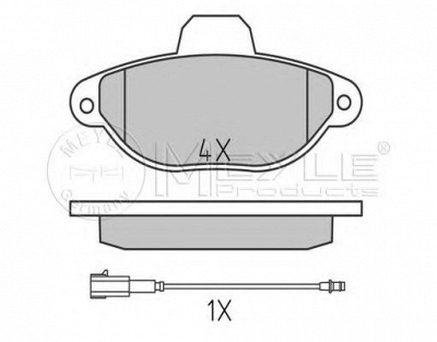 MEYLE 0252143616 -  КОМПЛЕКТ ТОРМОЗНЫХ КОЛОДОК, ДИСКОВЫЙ ТОРМОЗ