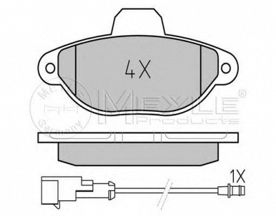 MEYLE 0252143617w -  Комплект тормозных колодок, дисковый тормоз