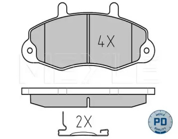 MEYLE 0252147018pd -  Колодки тормозные дисковые передние, комплект Platinum Pad