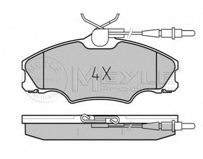 MEYLE 0252172419w -  Комплект тормозных колодок, дисковый тормоз