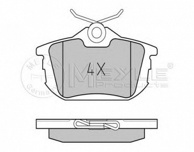 MEYLE 0252186115pd -  Колодки тормозные дисковые задниеие, комплект Platinum Pad