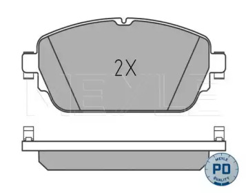 MEYLE 0252203119pd -  Колодки тормозные дисковые передние, комплект Platinum Pad